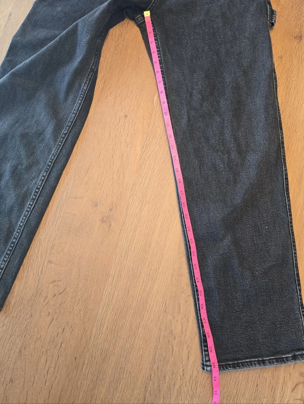 Hollister Baggy Carpenter Jeans Mens 30x32 Black Utility Wide Leg Denim - Picture 7 of 10